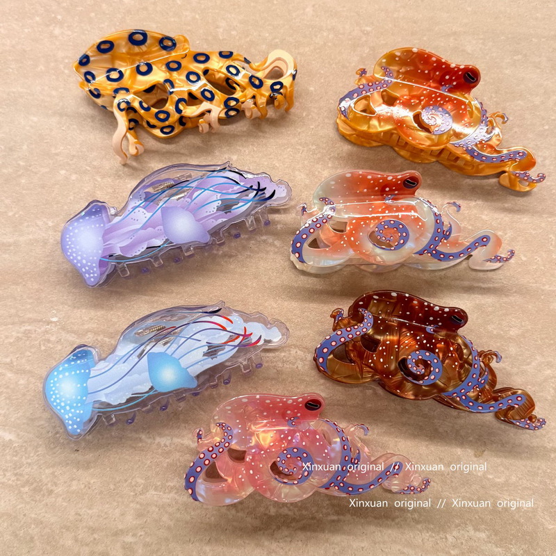 Hanbok Hair Pin - Korea Fashion Jellyfish Hair Clip For