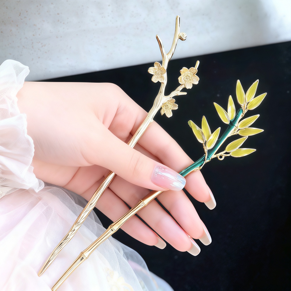 Enamel Alloy Hairpin For Women - Hanbok Hair Pin 评论和价格