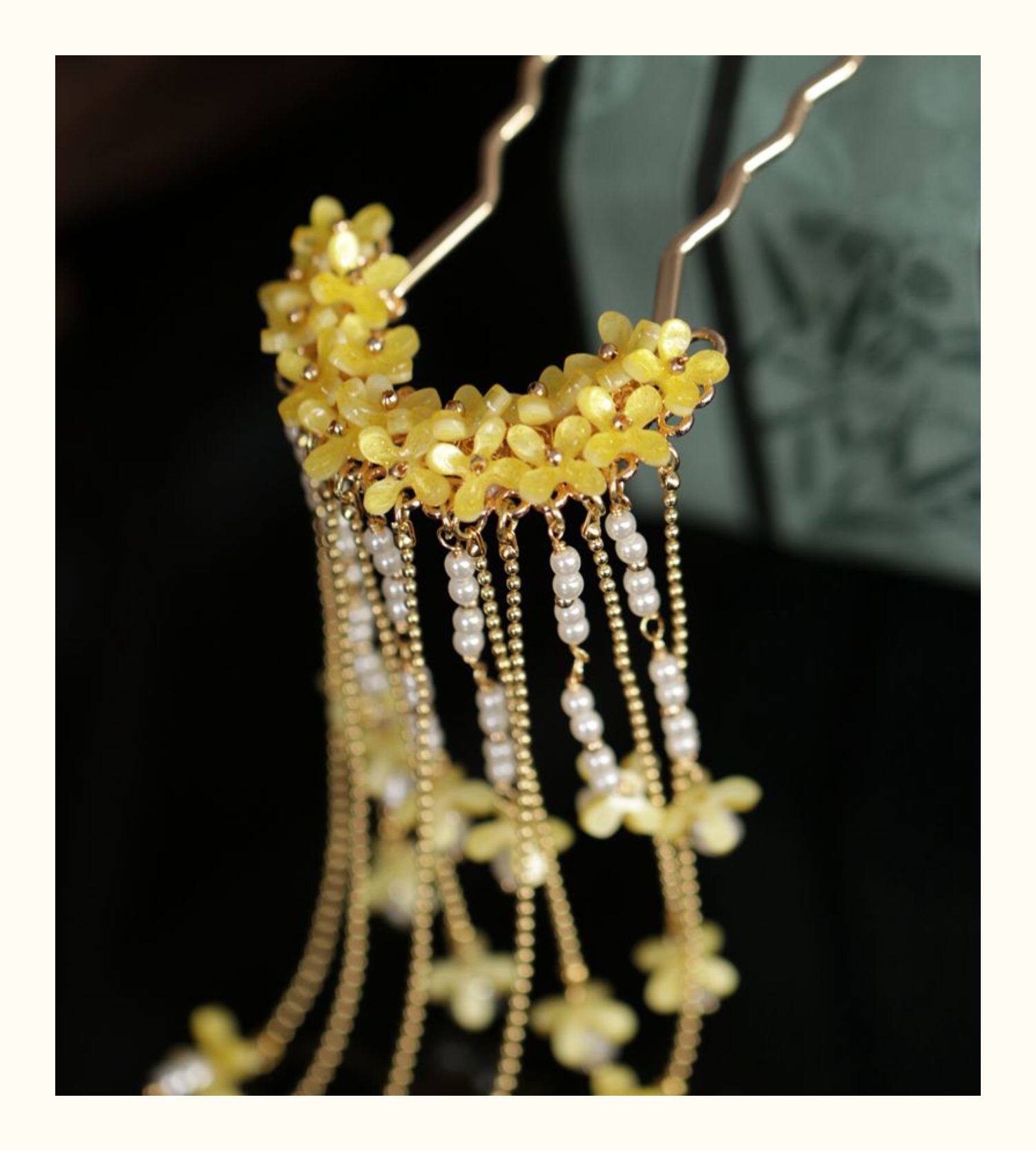 Ancient Style Osmanthus Hairpi - Hanbok Hair Pin 评论和价格