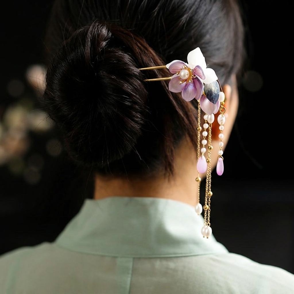 Alloy U Shaped Hair Pin With O - Hanbok Hair Pin 评论和价格