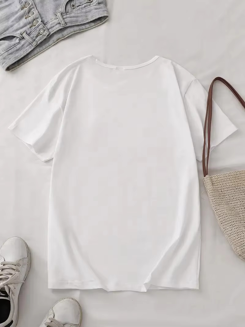 Women's T-shirt with A Illustr - Korean Pants Lifestyle 评论和价格