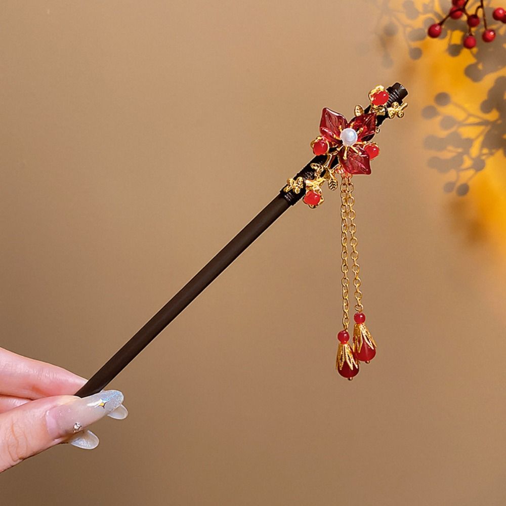 Classical Flower Wooden Hair S - Hanbok Hair Pin 评论和价格