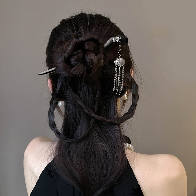 1pc Chinese Ancient Style Ink  - Hanbok Hair Pin 评论和价格