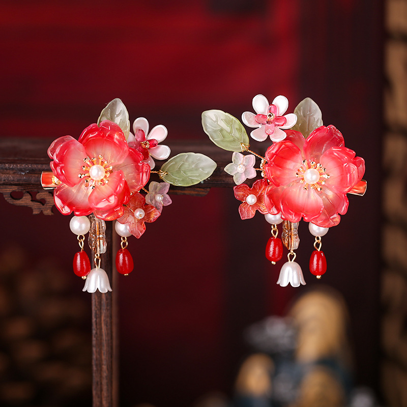 2pcs Retro Flower Hair Clip Ch - Hanbok Hair Pin 评论和价格