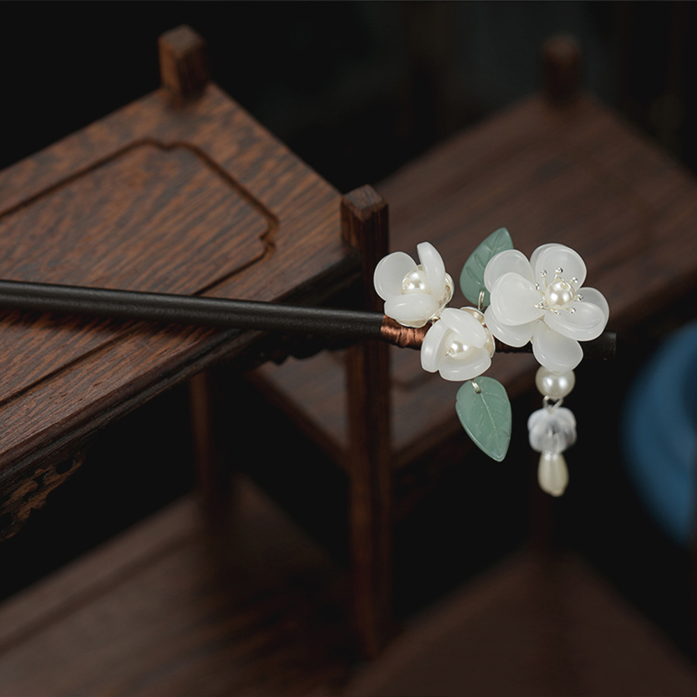 Retro Flower Hairpin With Pear - Hanbok Hair Pin 评论和价格